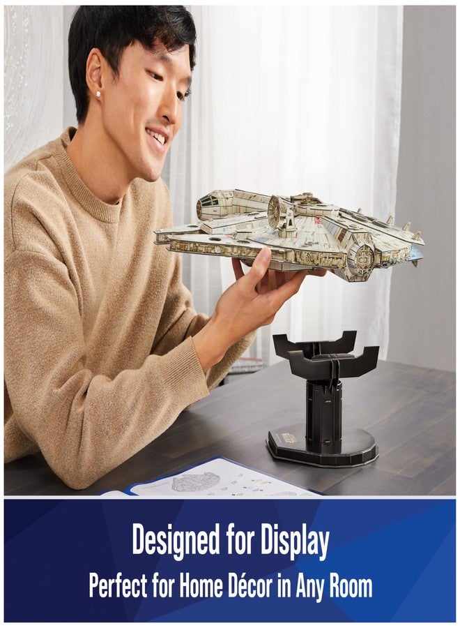 4D Build Star Wars Millennium Falcon 3D Model Kit, Star Wars Gifts, Desk Decor for Fans & Collectors, 223 Pieces, 3D Puzzles, Gift Ideas for Ages 12 & Up - Image 5